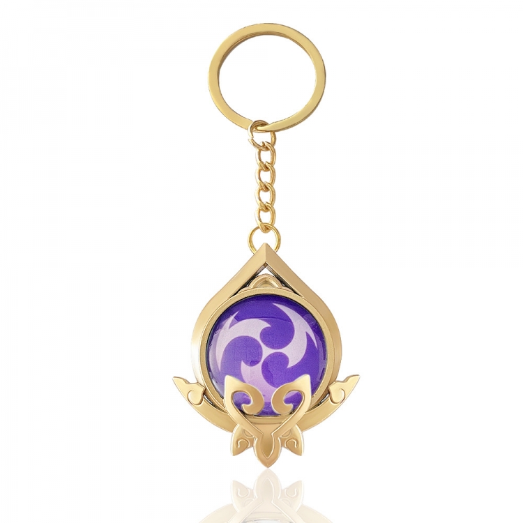 Genshin Impact Luminous Metal Keychain Pendant OPP Bag price for 5 pcs