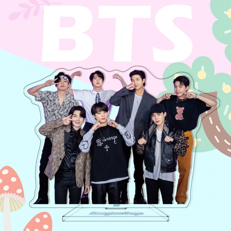  BTS characters acrylic Standing Plates Keychain 16cm