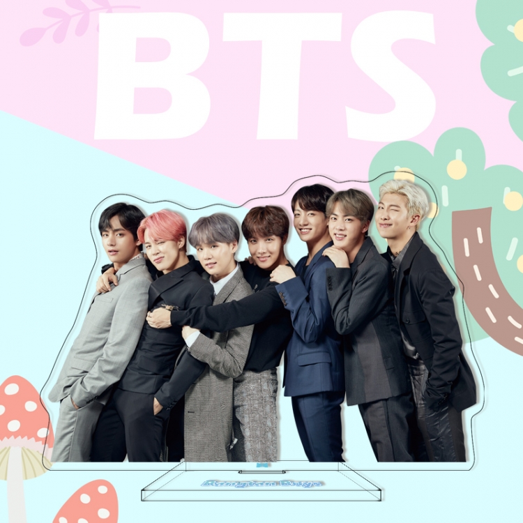  BTS characters acrylic Standing Plates Keychain 16cm