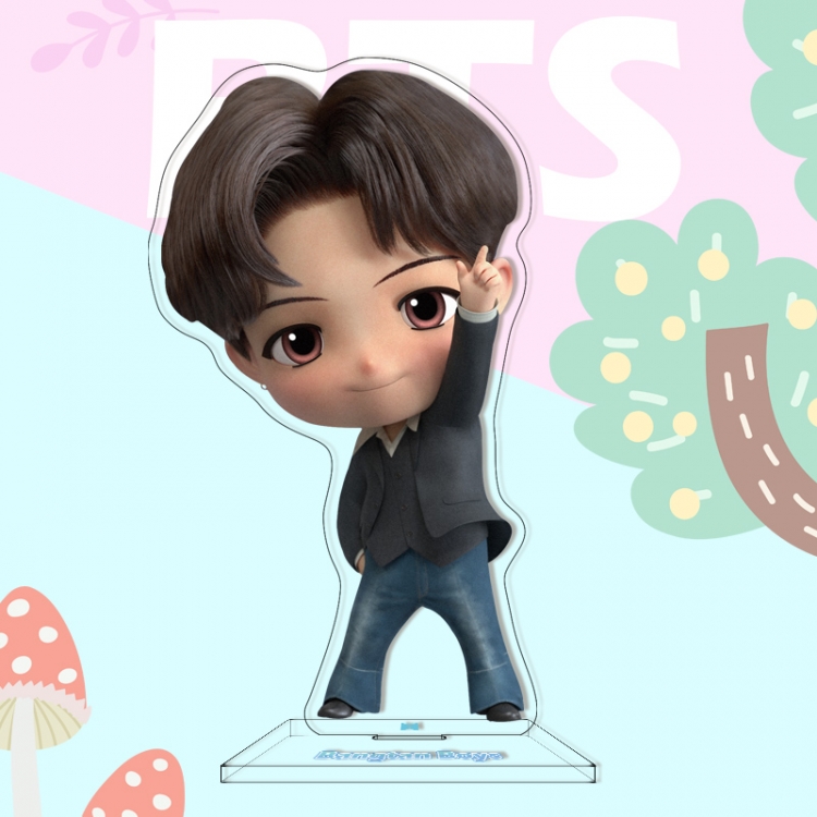  BTS characters acrylic Standing Plates Keychain 16cm