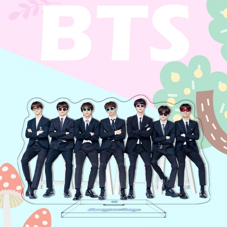  BTS characters acrylic Standing Plates Keychain 16cm