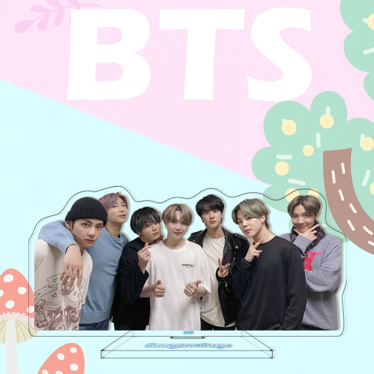  BTS characters acrylic Standing Plates Keychain 16cm