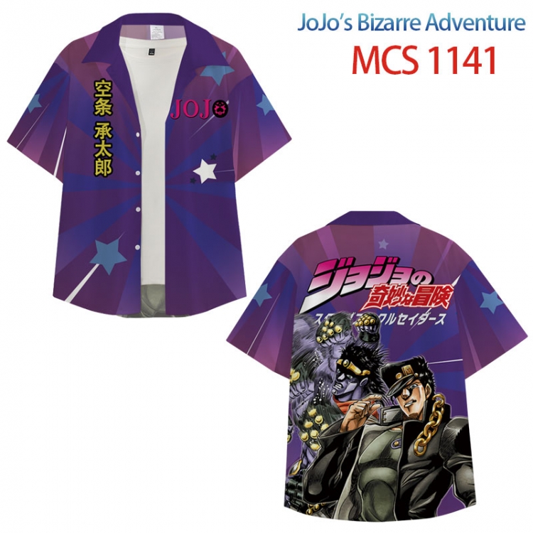 JoJos Bizarre Adventure Anime peripheral full color short-sleeved shirt from XS to 4XL MCS-1141