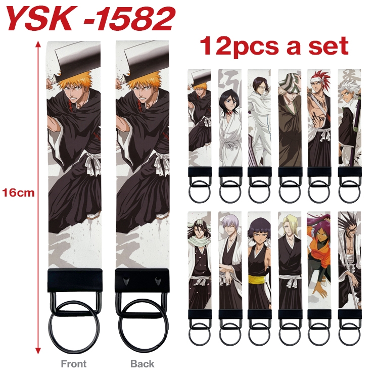 Bleach Anime mobile phone rope keychain 16CM a set of 12  YSK-1582
