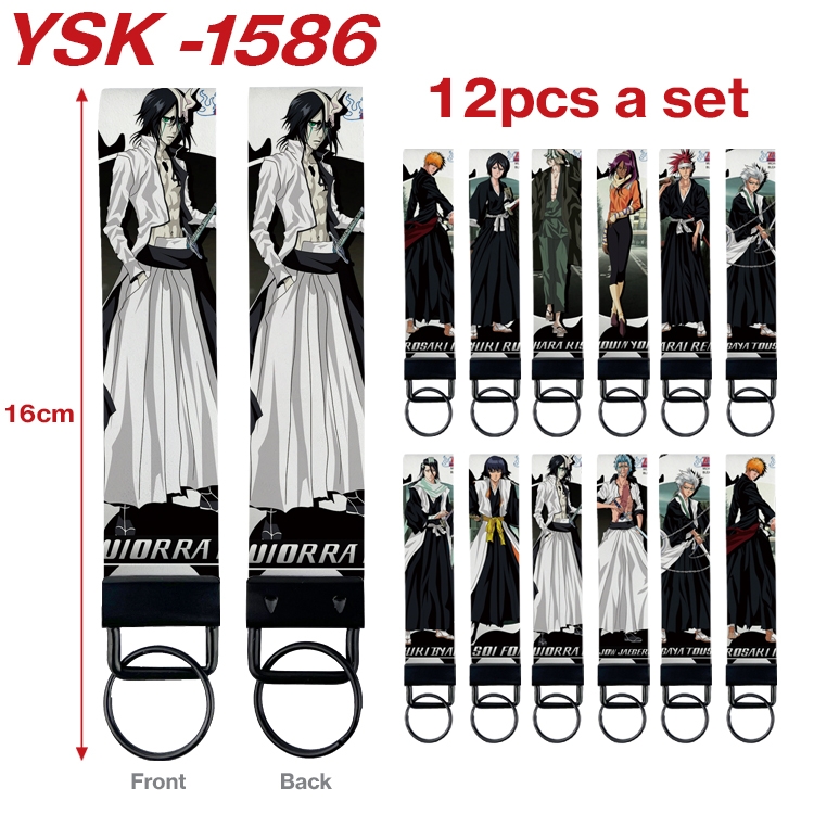 Bleach Anime mobile phone rope keychain 16CM a set of 12  YSK-1586
