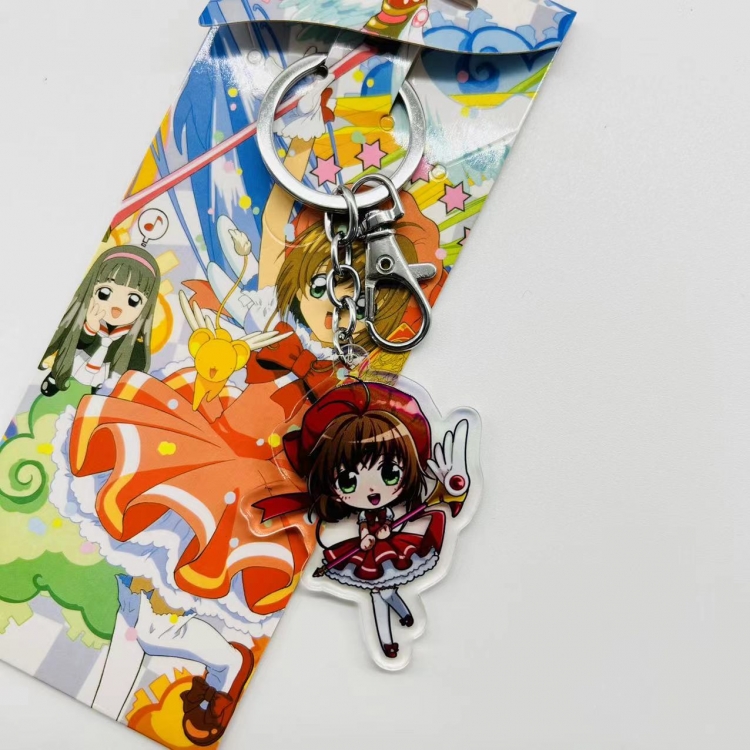 Card Captor Sakura Anime Peripheral Acrylic Keychain price for 5 pcs