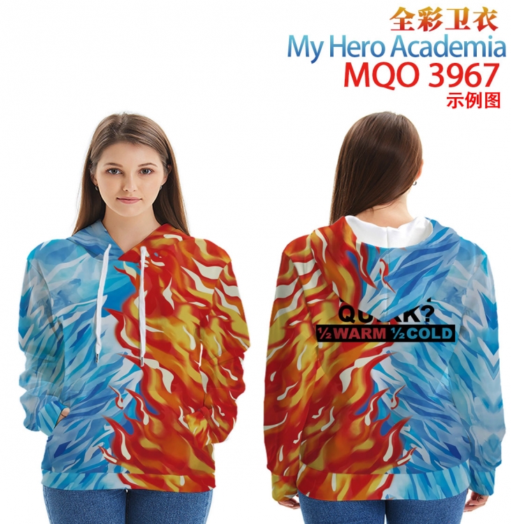 My Hero Academia Long Sleeve Hooded Full Color Patch Pocket Sweatshirt from XXS to 4XL MQO 3967