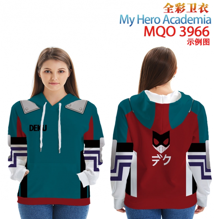 My Hero Academia Long Sleeve Hooded Full Color Patch Pocket Sweatshirt from XXS to 4XL MQO 3966