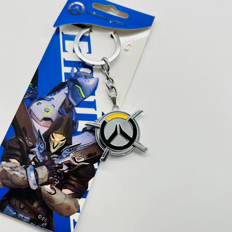 Overwatch Anime Peripheral Metal Rotating Keychain Pendant price for 5 pcs