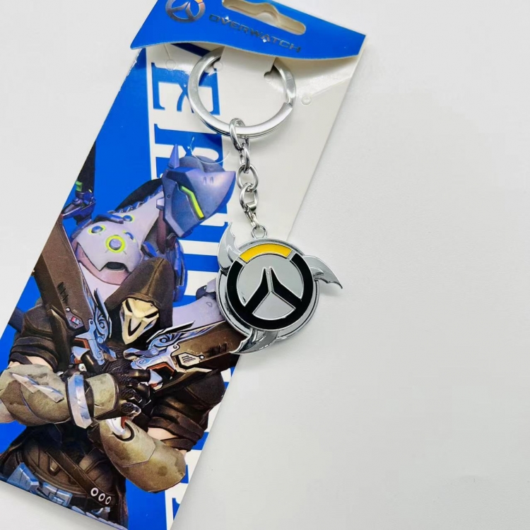 Overwatch Anime Peripheral Metal Rotating Keychain Pendant price for 5 pcs