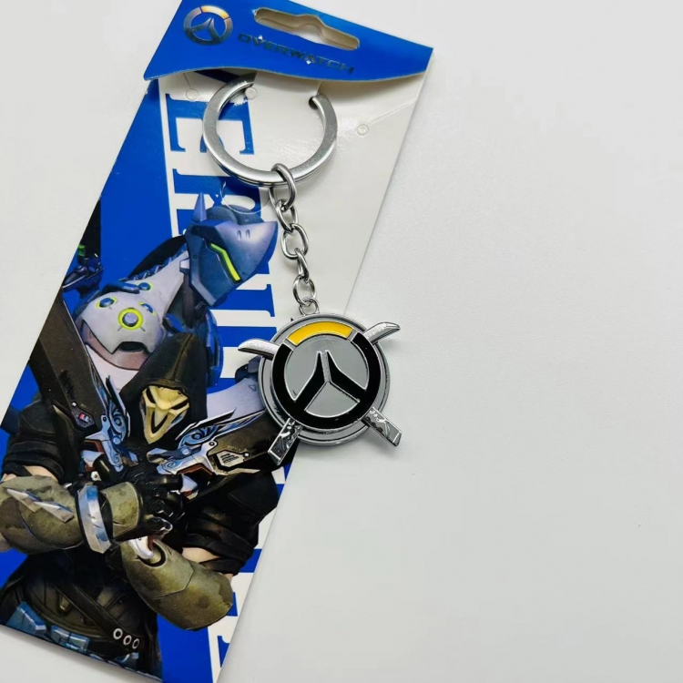 Overwatch Anime Peripheral Metal Rotating Keychain Pendant price for 5 pcs