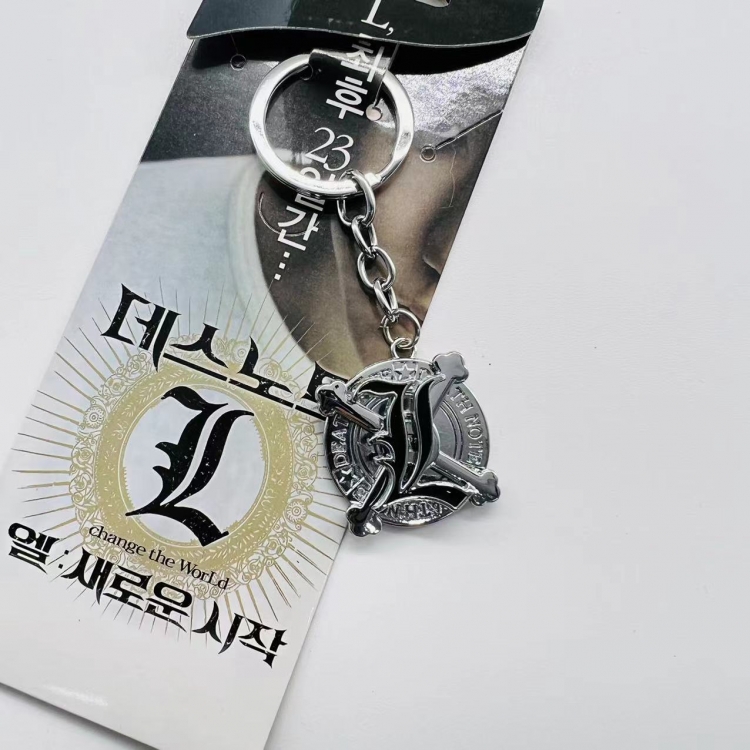 Death note Anime Peripheral Metal Rotating Keychain Pendant price for 5 pcs