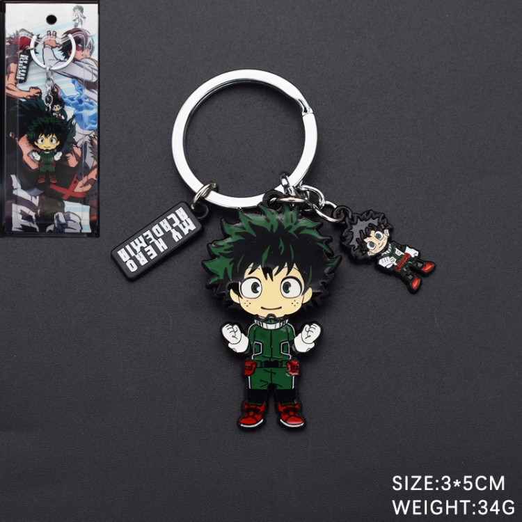 My Hero Academia Anime Cartoon 3 Pendant metal Keychain Bag Pendant