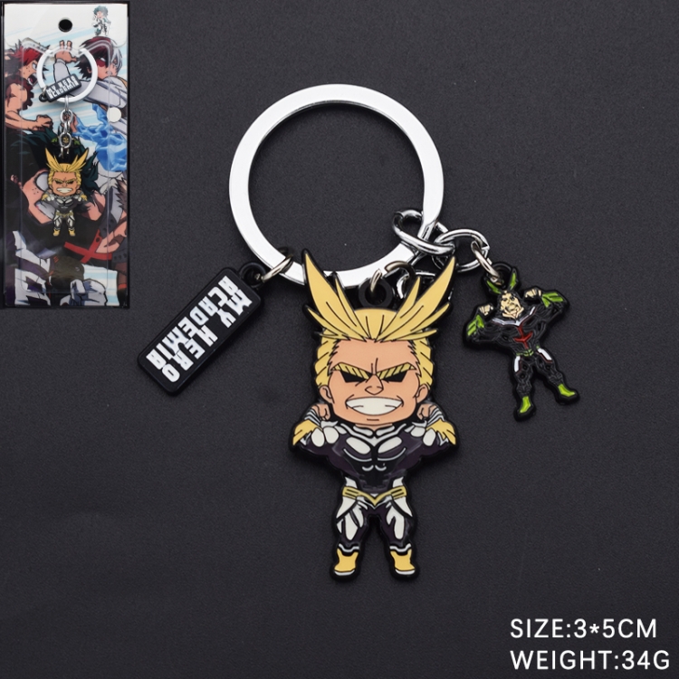 My Hero Academia Anime Cartoon 3 Pendant metal  Keychain Bag Pendant