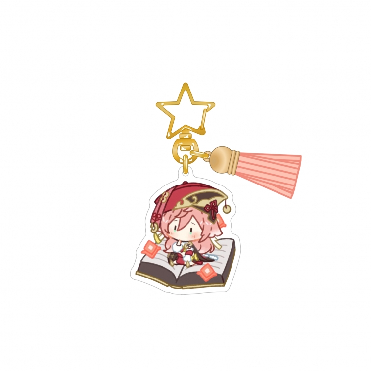 Genshin Impact Epoxy Keychain Bag Pendant Decoration Ornament price for 2 pcs