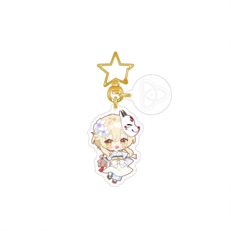 Genshin Impact Epoxy Keychain Bag Pendant Decoration Ornament price for 2 pcs