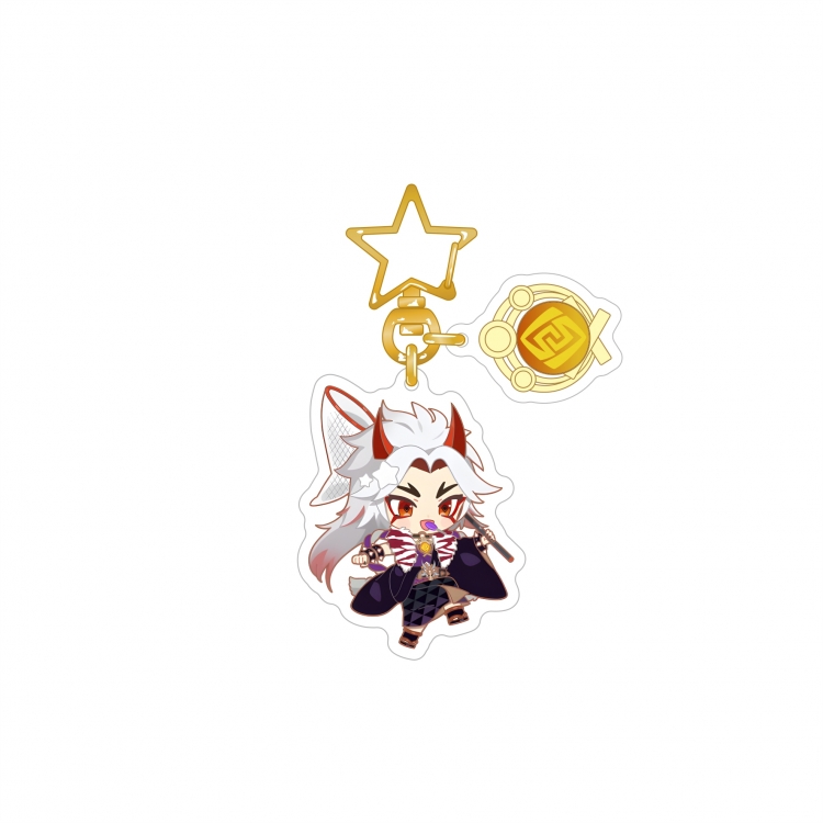 Genshin Impact Epoxy Keychain Bag Pendant Decoration Ornament price for 2 pcs