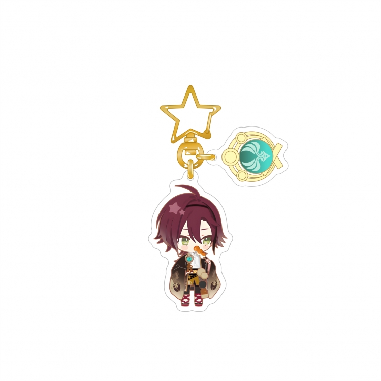 Genshin Impact Epoxy Keychain Bag Pendant Decoration Ornament price for 2 pcs