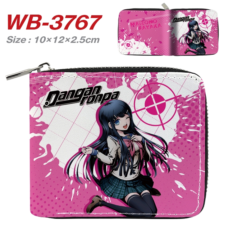 Dangan-Ronpa Anime Full Color Short All Inclusive Zipper Wallet 10x12x2.5cm  WB-3767A