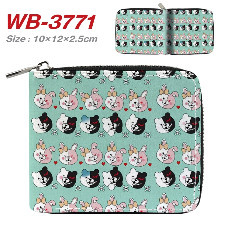 Dangan-Ronpa Anime Full Color Short All Inclusive Zipper Wallet 10x12x2.5cm WB-3771A