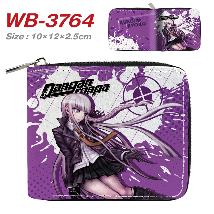 Dangan-Ronpa Anime Full Color Short All Inclusive Zipper Wallet 10x12x2.5cm WB-3764A