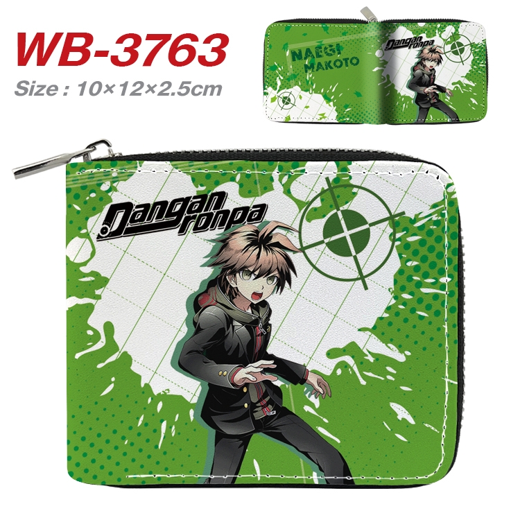Dangan-Ronpa Anime Full Color Short All Inclusive Zipper Wallet 10x12x2.5cm WB-3763A