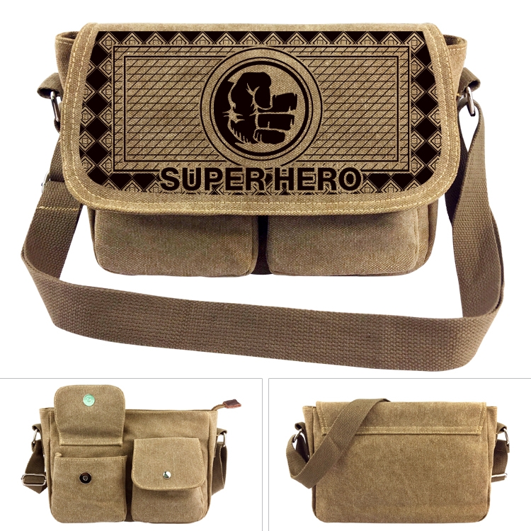 Super hero Anime peripheral canvas shoulder bag shoulder bag 7x28x20cm