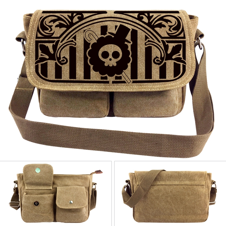 One Piece Anime peripheral canvas shoulder bag shoulder bag 7x28x20cm