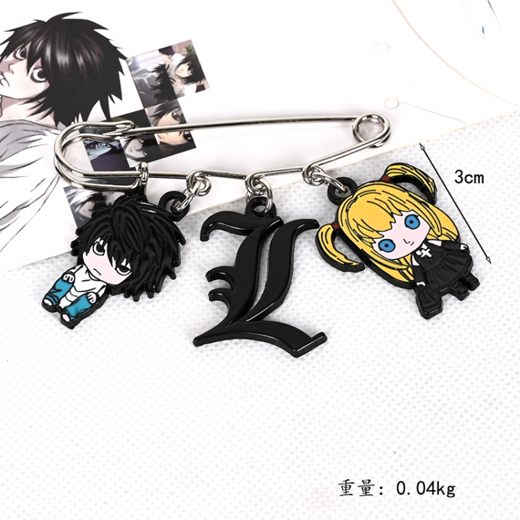 Death note Anime Metal Brooch Bag Accessories Pants Waist Pin