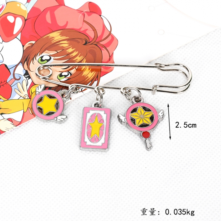 Card Captor Sakura Anime Metal Brooch Bag Accessories Pants Waist Pin