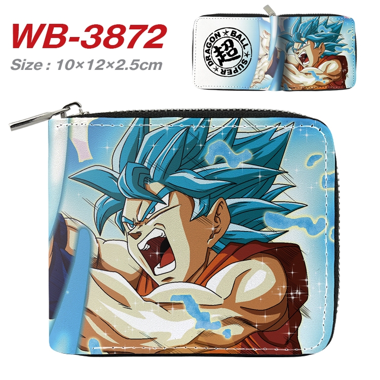 DRAGON BALL Anime Full Color Short All Inclusive Zipper Wallet 10x12x2.5cm WB-3872A