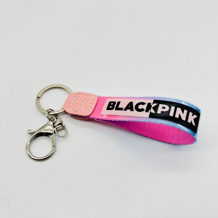 BLACK PINK Movie star colorful lanyard keychain blister cardboard packaging price for 5 pcs