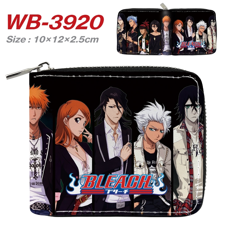 Bleach Anime Full Color Short All Inclusive Zipper Wallet 10x12x2.5cm WB-3920A