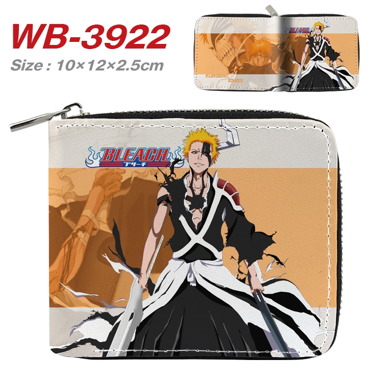 Bleach Anime Full Color Short All Inclusive Zipper Wallet 10x12x2.5cm WB-3922A