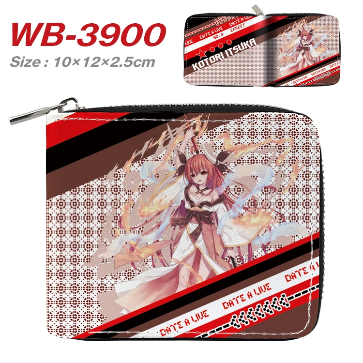Date-A-Live Anime Full Color Short All Inclusive Zipper Wallet 10x12x2.5cm  WB-3900A