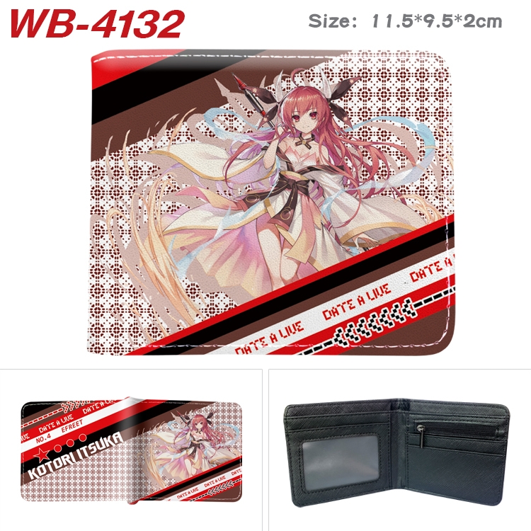 Date-A-Live Full color pu leather half fold short wallet wallet 11.5X9.5X2CM WB-4132A