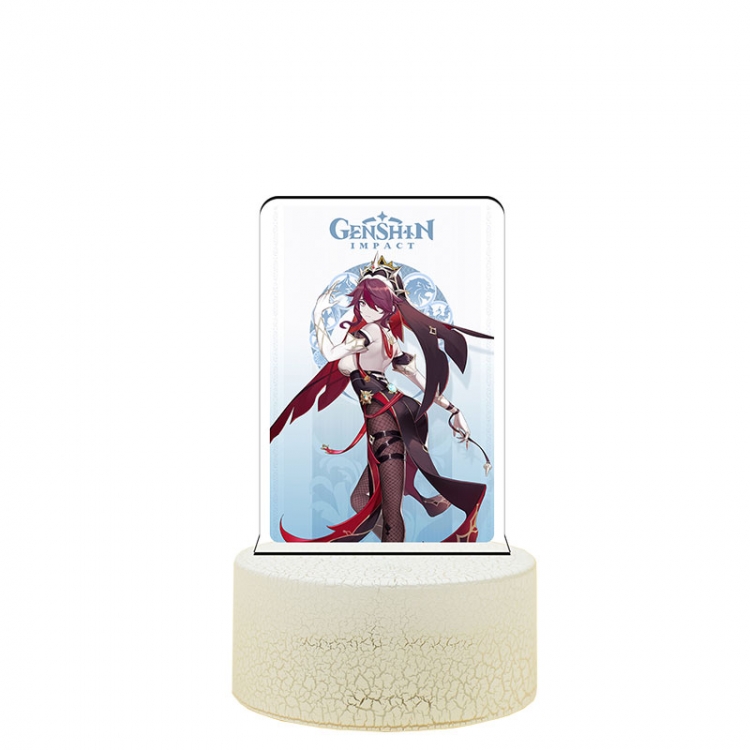 Genshin Impact Rosaria Color acrylic night light 16 kinds of color changing remote control USB interface boxed 14X7X4CM 