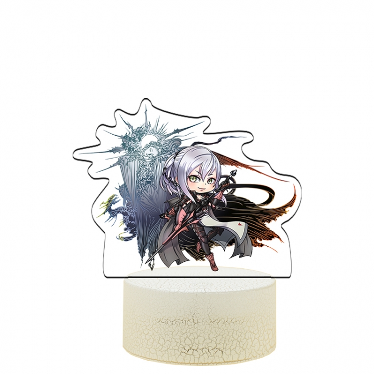 Final Fantasy Q version Color acrylic night light 16 kinds of color changing remote control USB interface boxed 14X7X4CM