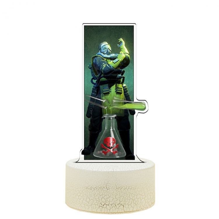 Apex legends Color Acrylic Night Light 16 Color-changing Remote Control USB Interface Box Set 19X7X4CM white cracked bas