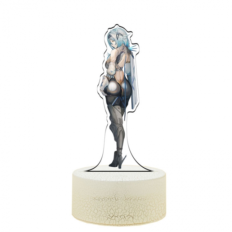 Genshin Impact Acrylic Night Light 16 Color-changing Remote Control USB Interface Box Set 19X7X4CM white cracked base