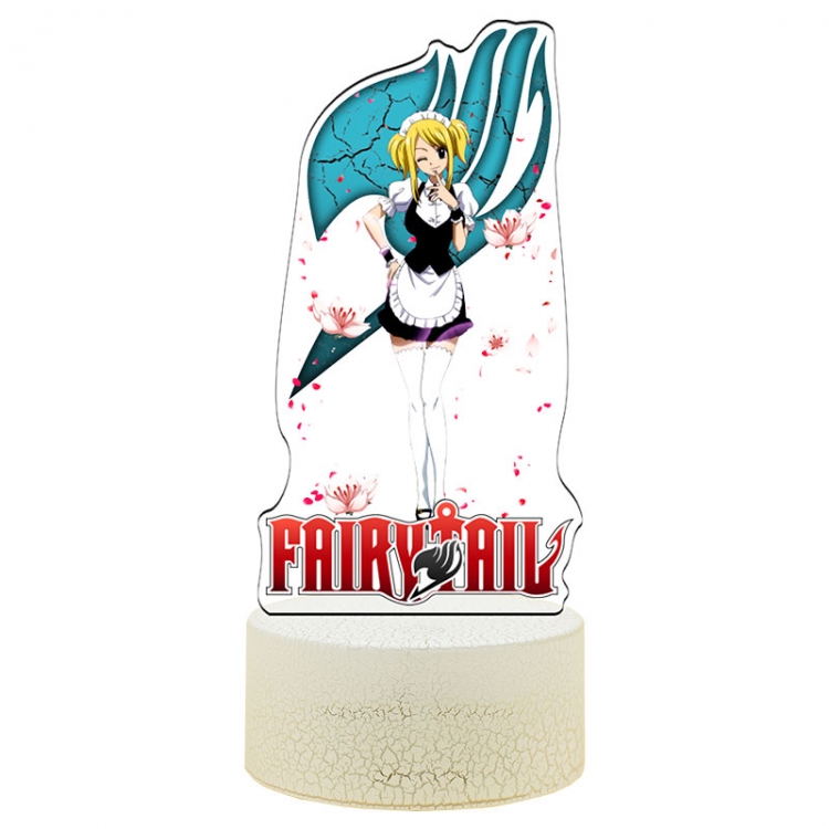 Fairy tail Acrylic Night Light 16 Color-changing Remote Control USB Interface Box Set 19X7X4CM white cracked base