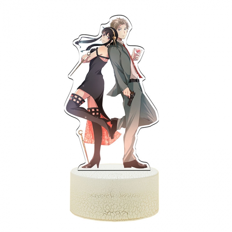 SPY×FAMILY Acrylic Night Light 16 Color-changing Remote Control USB Interface Box Set 19X7X4CM white cracked base
