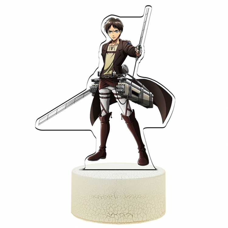 Shingeki no Kyojin special edition Acrylic Night Light 16 Color-changing USB Interface Box Set 19X7X4CM white base