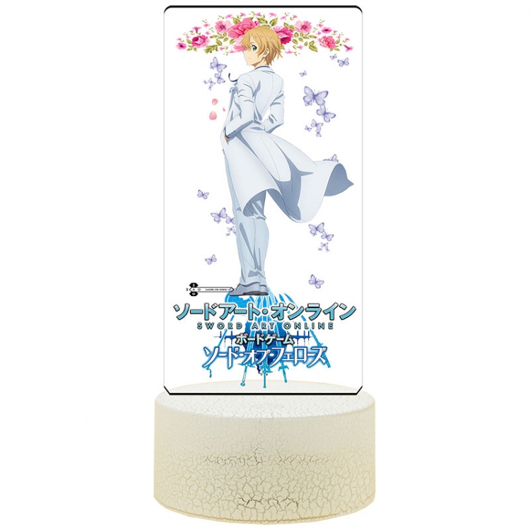 Sword Art Online Eugeo Acrylic Night Light 16 Color-changing USB Interface Box Set 19X7X4CM white base