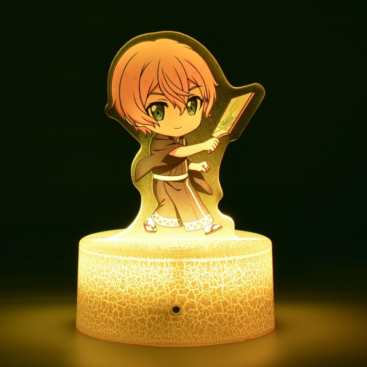 Sword Art Online Version Q Acrylic night light 16 kinds of color changing USB interface box 14X7X4CM white base