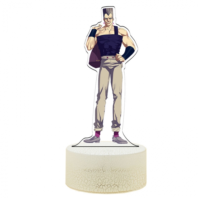 JoJos Bizarre Adventure Acrylic Night Light 16 Color-changing USB Interface Box Set 19X7X4CM white base