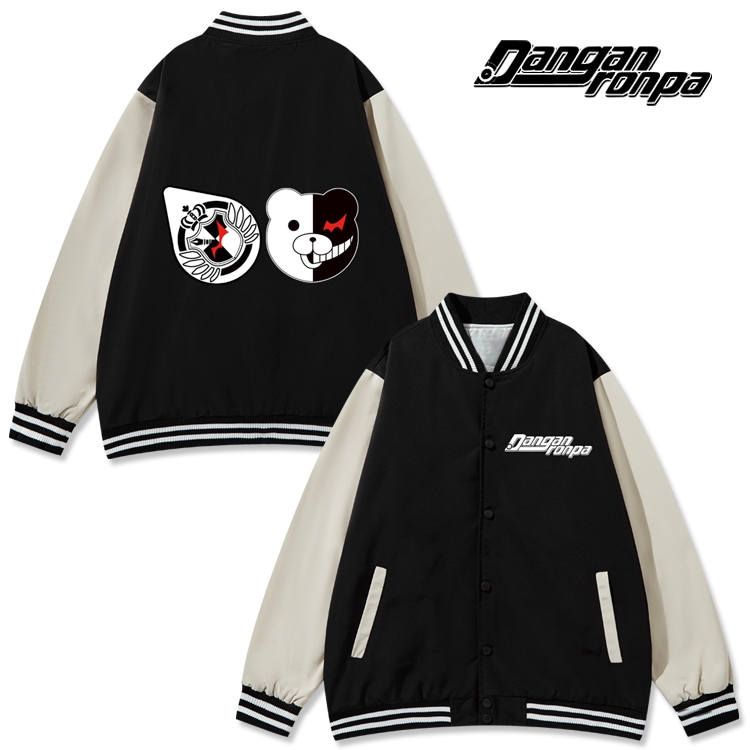 Dangan-Ronpa Anime color blocking button top coat from M to 3XL