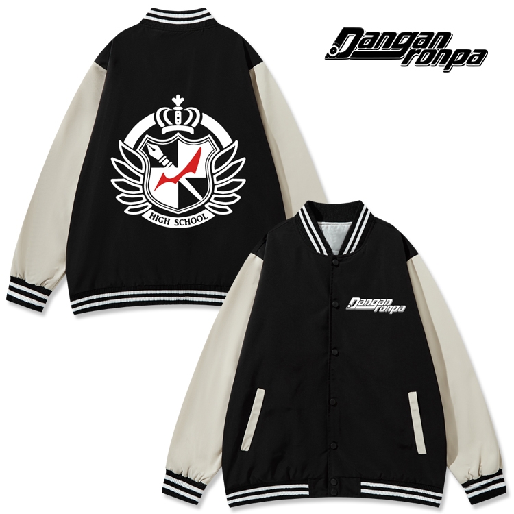 Dangan-Ronpa Anime color blocking button top coat from M to 3XL