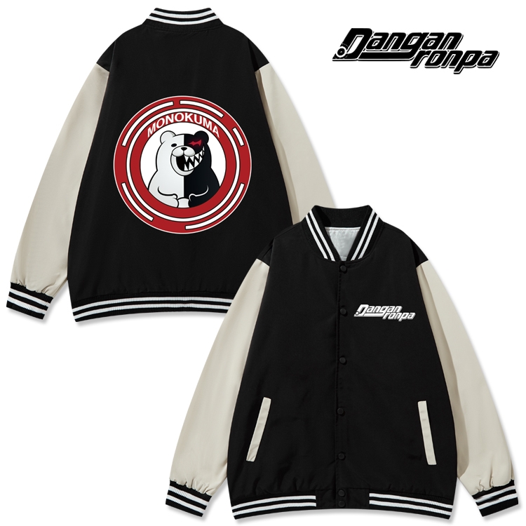 Dangan-Ronpa Anime color blocking button top coat from M to 3XL