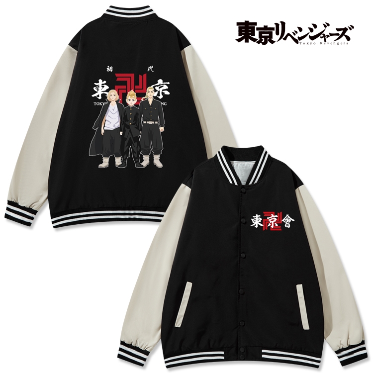 Tokyo Revengers Anime color blocking button top coat from M to 3XL